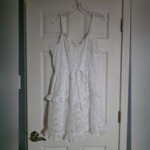 by & by White Ruffled Women Dress Size XXL